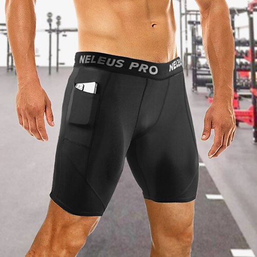 

Per uomo Pantaloncini a compressione Pantaloncini da yoga con tasca per telefono Livello Base Sportivo Athleisure Elastene Traspirante Traspirazione umidità Morbido Yoga Fitness Allenamento in