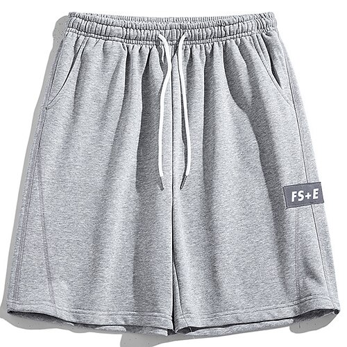 

Men's Athletic Shorts Active Shorts Sweat Shorts Shorts Pocket Drawstring Elastic Waist Plain Comfort Breathable Knee Length Outdoor Holiday Going out Sports Fashion Black White