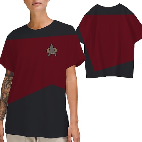 

Star Trek Cosplay Kostüm T-Shirt-Ärmel 3D Grundlegend T-shirt Für Herren Damen Unisex Erwachsene 3D-Druck 100% Polyester Casual