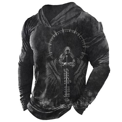 

Herren Hoodie Sweatshirt Kapuze Schwarz Mit Kapuze Geist Grafik-Drucke Bedruckt Täglich Sport Festtage 3D-Druck Strassenmode Designer Brautkleider schlicht Frühling Sommer Bekleidung Kapuzenpullover