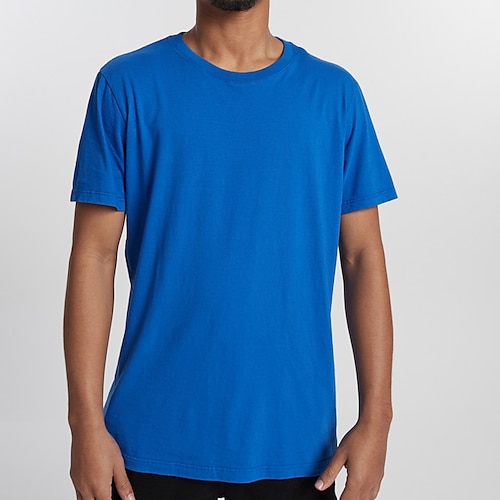 

Herre T-shirt Vanlig Rund hals Dagligdagstøj Ferierejse Kortærmet Tøj Mode Gade Klassisk Afslappet