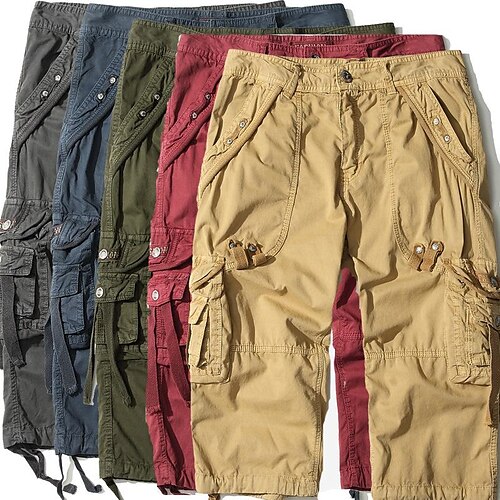 

Herre Tactical Cargo Shorts Trekking-shorts Udendørs Bærbar Åndbart Foldbar Letvægt Underdele Vinrød Militærgrøn Fiskeri Klatring Strand 29 30 31 32 34