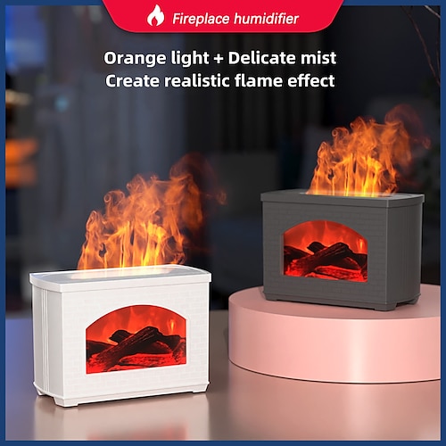

simulering peis flamme luftfukter usb aroma eterisk olje diffuser for hjemmerom duft elektrisk aromaterapi diffusor