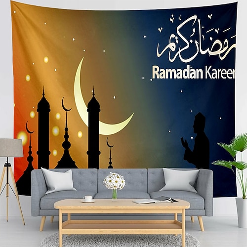 

ramadan eid mubarak wandteppich kunst dekor fotografie hintergrund decke vorhang hängen hause schlafzimmer wohnzimmer dekoration