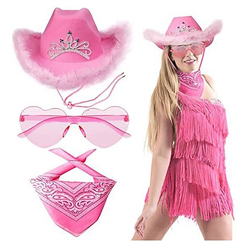 

berretto Fibra Cappello da cowboy da sposa Matrimonio San Valentino Di tendenza Matrimonio Con Paillettes Copricapo Copricapo