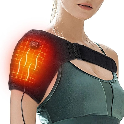 Heated Shoulder Brace Support Wrap, Heating Pad Support Brace For