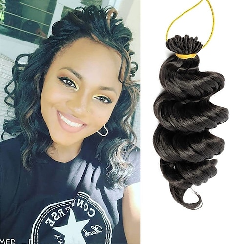 

cheveux au crochet vague - 14 pouces 6 packs cheveux au crochet vague profonde pour les femmes noires tresses au crochet extensions de cheveux de tressage synthétique