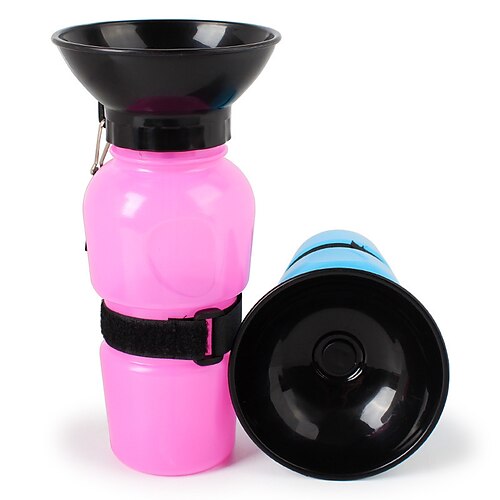 

Dog Cat Bowls Water Bottles / Feeders / Dog Cat Bowls Plastic Portable Durable No-Spill Solid Colored Pink Blue Bowls Feeding Home Daily Wear Professioanl Use