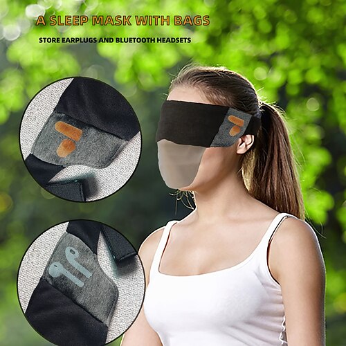 

Pure Cotton Eye Mask with Mask Ear Plug Storage Bag Shading Eye Protection Sleep Mask