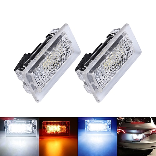 

2PCs LED Interior Lights Trunk Area Light Foot Area Floor Light Side Door Courtesy Light For for Tesla Model X S3