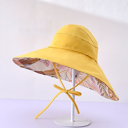 Men's Women's Sun Hat Bucket Hat Fishing Hat Summer Outdoor Packable  Waterproof Portable UV Sun Protection Hat turmeric Black Pink for Fishing  Climbing Beach 2024 - $11.99
