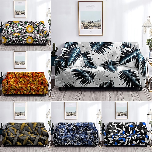 

capa de sofá elástica capa de sofá secional elástica flor para poltrona loveseat 4 ou 3 lugares chaise lounge em forma de l para sala de estar protetor de sofá à prova de poeira