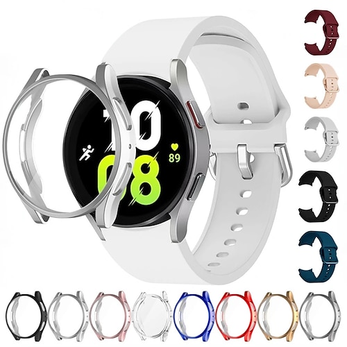 

Bracelet de montre connectée pour Samsung Galaxy Watch Watch 5 40/44mm Watch 4 40/44mm Silicone Montre intelligente Sangle Imperméable Sans fondu Antichoc Bracelet Sport Remplacement Bracelet