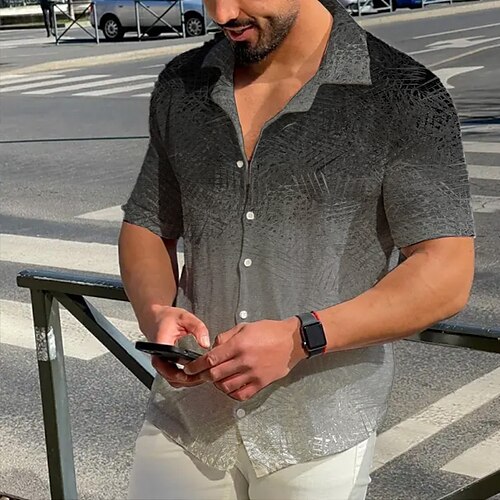 

Homme Chemise Chemise hawaïenne Imprimés Photos Collier cubain Jaune Bleu Violet Vert Gris Casual Hawaïen Manche Courte Bouton bas Imprimer Vêtement Tenue Lin Tropique Mode Vêtement de rue Hawaïen