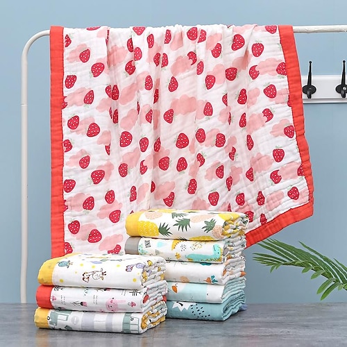 

Pure Cotton Six-layer Gauze Towel Is Wrapped By High-density Infants And Young Children By Baby Swaddling Baby Blanket Wrap Towel Bath Towel