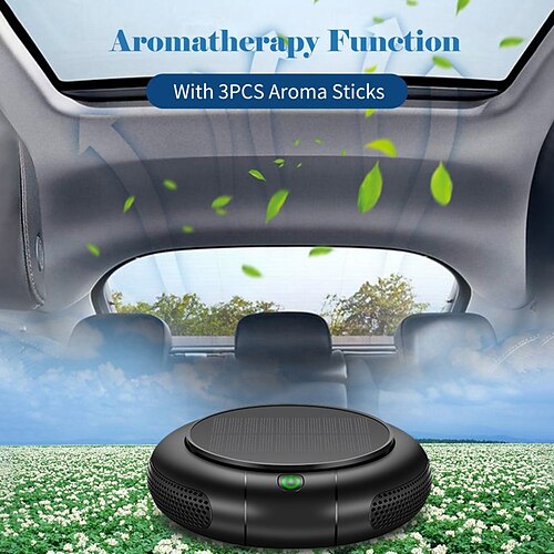 

purificateur d'air pour voiture à domicile purificateurs d'air à ions négatifs avec panneau solaire 1200mah batterie filtre à air animaux poussière pollen odeurs de cheveux