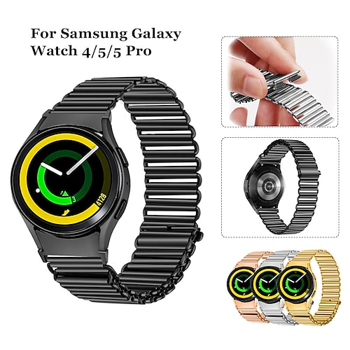 

Smartwatch-Band für Samsung Galaxy Watch 5 Pro 45mm Watch 5 40/44mm Watch 4 40/44mm Legierung Smartwatch Gurt Wasserfest Luxus Elasthan Alpine Loop Ersatz Armband