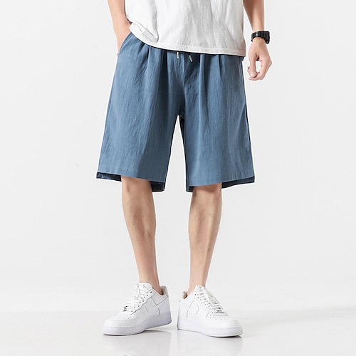 

Herre Shorts Linneshorts Sommer shorts Strandshorts Snørelukning Elastisk Talje Vanlig Åndbart Blød Korte Afslappet Daglig Ferie hør / bomuldsblanding Gade Hawaiiansk Sort Hvid Mikroelastisk