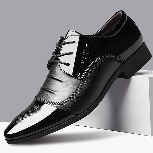 

Hombre Oxfords Zapatos formales Zapatos De Vestir Vintage Negocios Casual Exterior Diario Cuero Sintético Transpirable Negro Marrón Bloque de color Otoño Primavera