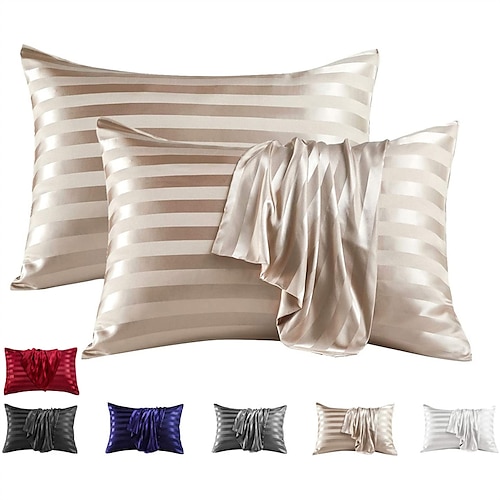 

taie d'oreiller en satin imitation soie satin jacquard taie d'oreiller double enveloppe d'oreiller