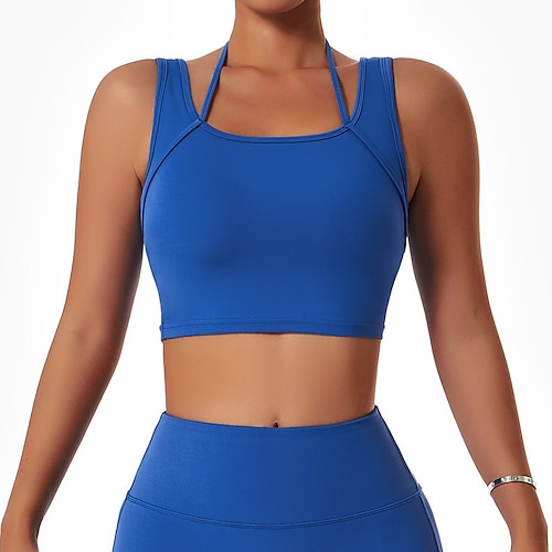 

Per donna Reggiseni sportivi Supporto forte Imbottitura removibile Senza fili Tinta unica Rosso Blu Yoga Fitness Allenamento in palestra Buon top Sport Abbigliamento sportivo Ad alto impatto