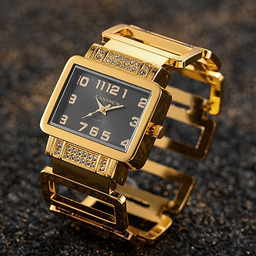 

Women's Luxury Bracelet Watch Fashion Golden Rhinestone Sparkling Quartz Watch Fancy Women Watches Jewelry Sophisticated And Stylish Women Watch