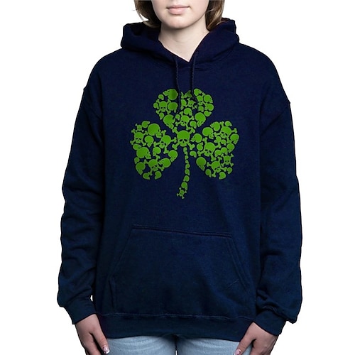 

Saint-Patrick Trèfle irlandais Sweat à capuche Animé Poche avant Art graphique Sweat à capuche Pour Homme Femme Unisexe Adulte Estampage à chaud 100 % Polyester Casual Quotidien