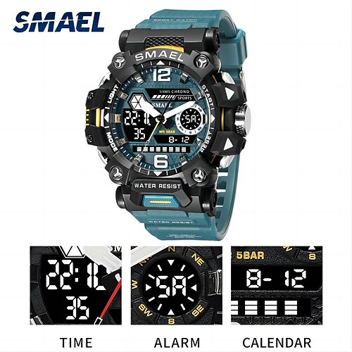 

SMAEL Relógio de Pulso Relógios de Quartzo para Feminino Masculino Crianças Analógico-Digital Quartzo Esportivo Moda à moda Ao ar livre Calendário Relogio Despertador Cronômetro ABS Silicone Tema