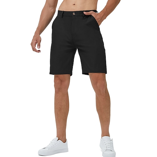 

Hombre Pantalón corto Pantalones cortos chinos Bermudas pantalones cortos de trabajo Bolsillo Plano Secado rápido Casual Diario Tejido Cruzado Elegante Formal Negro Microelástico