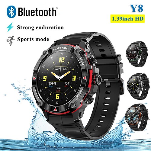 

Y8 Orologio intelligente 1.39 pollice Intelligente Guarda Bluetooth Pedometro Avviso di chiamata Localizzatore di attività Compatibile con Android iOS Da donna Da uomo Impermeabile Standby lungo