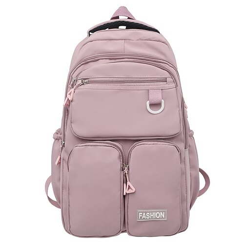 

Per uomo Per donna zaino Zaino per la scuola Scuola Giornaliero Tinta unica Nylon Massima capacità Duraturo Cerniera Nero Rosso Blu