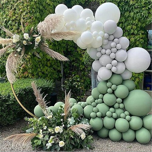 

147 pièces nouveau rétro haricot vert ballon ensemble fête d'anniversaire fête de mariage décoration de vacances