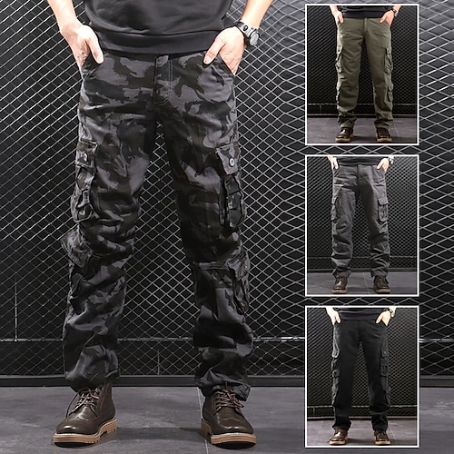 

Per uomo Pantaloni cargo Pantaloni tattici Pantaloni da escursione Multi tasca Gamba dritta 8 Tasche Mimetico Morbido All'aperto Lunghezza intera Informale Giornaliero Classico Casuale / sportivo