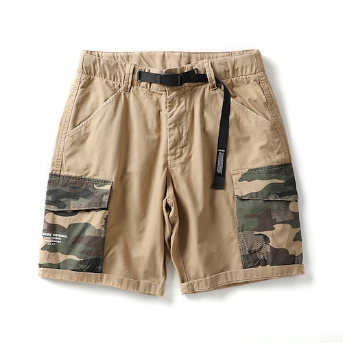 

Homme Short Cargo Short Cordon Taille elastique 6 poches Mosaïque Camouflage Confort Vestimentaire Longueur genou Casual du quotidien Vacances 100% Coton basique Sportif Bleu Vert