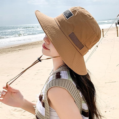 

Hombre Mujer Gorro para el Sol Sombrero Bob Gorro de pesca Al aire libre Portátil Protección solar UV UPF50 Transpirable Sombrero Negro Amarillo Rosa para Pesca Escalada Playa