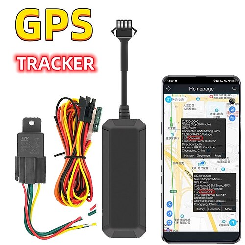 

otolampara 2g mini gsm gps tracker auto mmotorcycle veicolo acc status oil cut off anti-demolition trailer move alarm tracking software