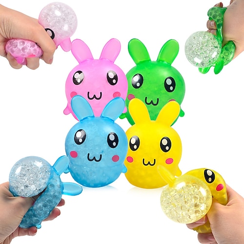 

4 pièces évent lapin perles de décompression balle tpr caoutchouc souple usine pincée jouets anti-stress anti-stress kawai balle anti-stress visqueux mini