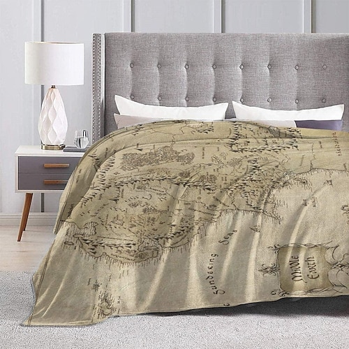 

coperta mid-land mappa tiro coperta super morbida coperta di velluto leggera coperta trapunta durevole