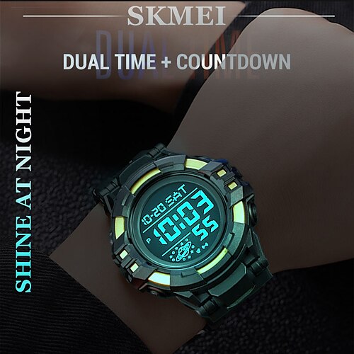 

nuovo momento di bellezza skmei sport orologi da uomo calendario luminoso display settimanale cronometro esterno impermeabile doppio display orologi per studenti