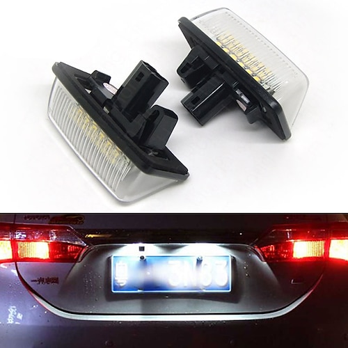 

2pcs luzes led placa de licença lâmpada economizadora plug and play super leve para toyota corolla