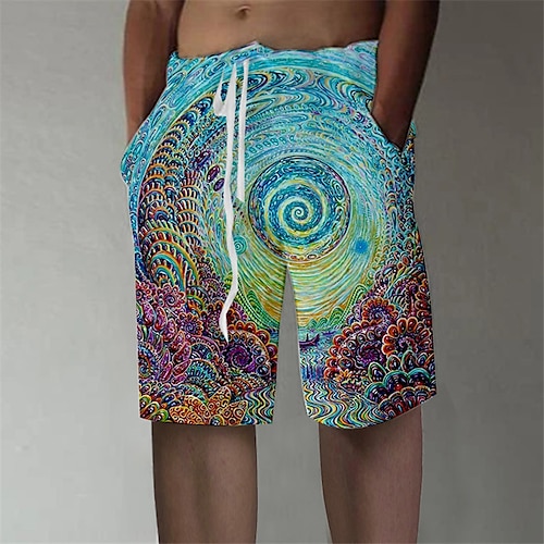 

Homme Short Short d'été Short de plage Shorts bouffants Cordon Taille elastique Impression 3D Graphic 3D Print Océan Respirable Doux Court Casual du quotidien Vacances Vêtement de rue Design Rouge