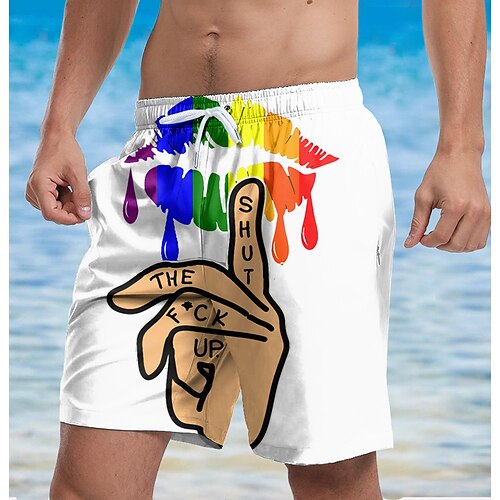 

Per uomo Boxer da surf Leggero Asciugatura rapida Boxer da surf Surf Spiaggia A quadri Gradiente Con stampe Primavera Estate