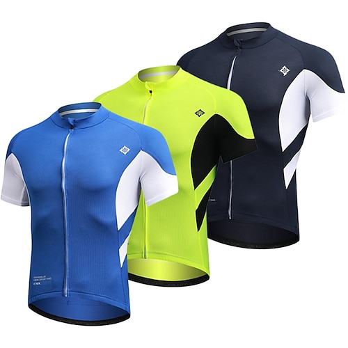 

xintown cykeluniform ensfarvet top sommer cykeltøj herre hurtigttørrende åndbar sportssplejsning kortærmet top