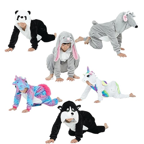 

pyjama animal conjoint dessin animé dans divers styles flanelle automne et hiver épaissi chaud vêtements de maison pour enfants