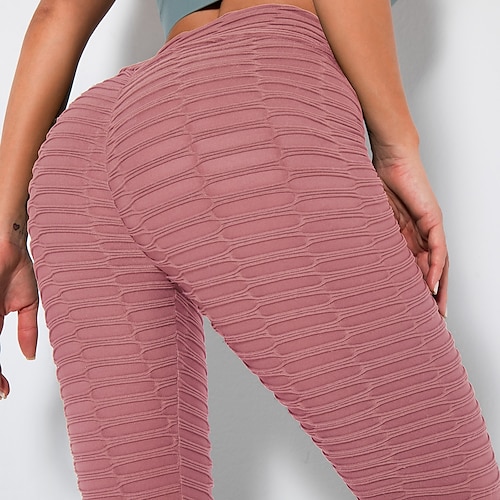 

Dame Yoga Leggings Midjekontroll Rumpeløft Høy Midje Yoga & Danse Sko Trening Treningsøkt Avskårede tights Bunner Svart Hvit Rosa sport Sportsklær Høy Elastisitet Mager