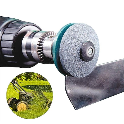 

1pc Faster Lawn Mower Sharpener, Lawnmower Blade Sharpener, Universal Grinding Rotary Drill Cuts