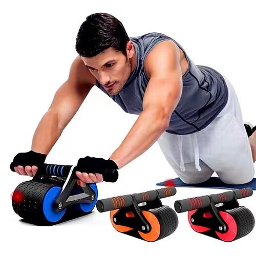 

equipamento de exercício abdominal de roda abdominal de rebote automático para homens e mulheres exercitador abdominal doméstico de rodas com almofada de ajoelhamento.