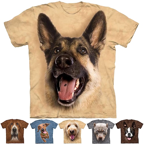 

Inspired by Animal Dog T-shirt Cartoon Manga Animal Graphic T-shirt For Men's Women's Unisex Adults' 3D Print 100% Polyester Casual Daily