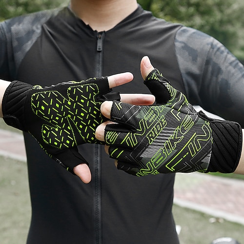 

INBIKE Gants vélo Gants Cyclisme Doigt moyen Ajustable Respirable Vestimentaire Poids Léger Gants sport Cyclisme sur Route Camping / Randonnée Activités Extérieures Jaune Orange Vert pour Adultes VTT