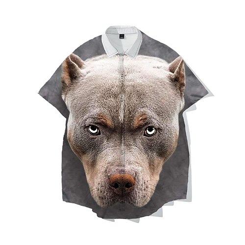 

Con animale Cane Top o camicia Animali Grafica Maglietta Per Per uomo Per adulto Stampa 3D 100% poliestere Casual / quotidiano